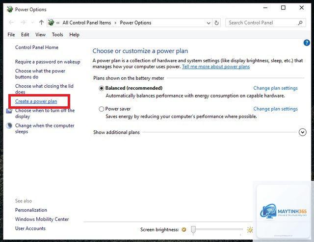 mẹo sử dụng power options