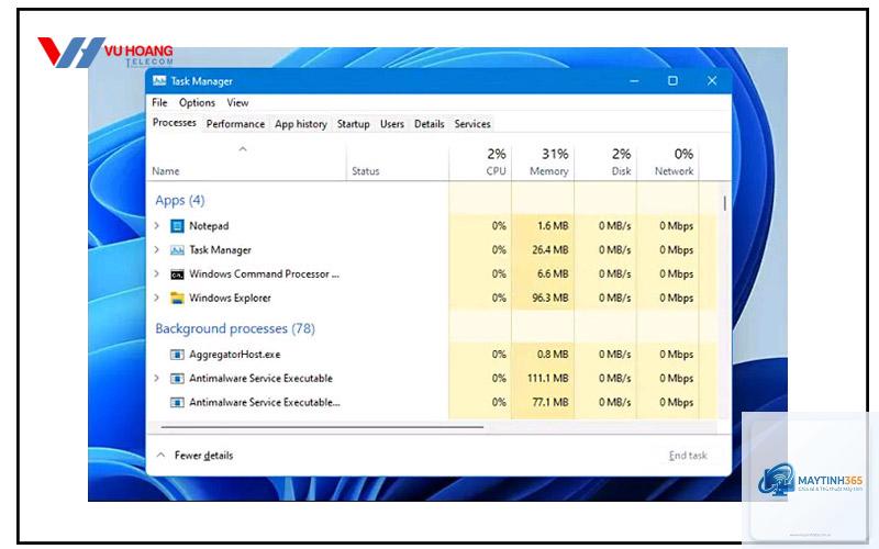 mẹo task manager windows 11 - Hình 2