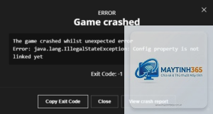 minecraft bị crash