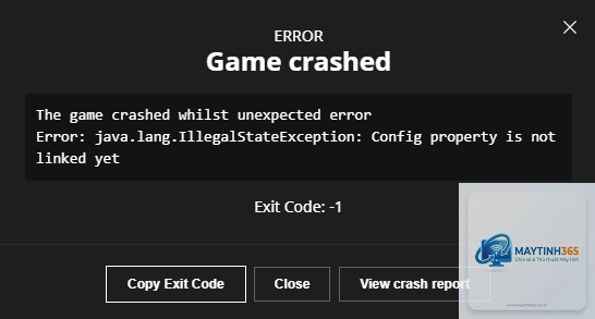 minecraft bị crash