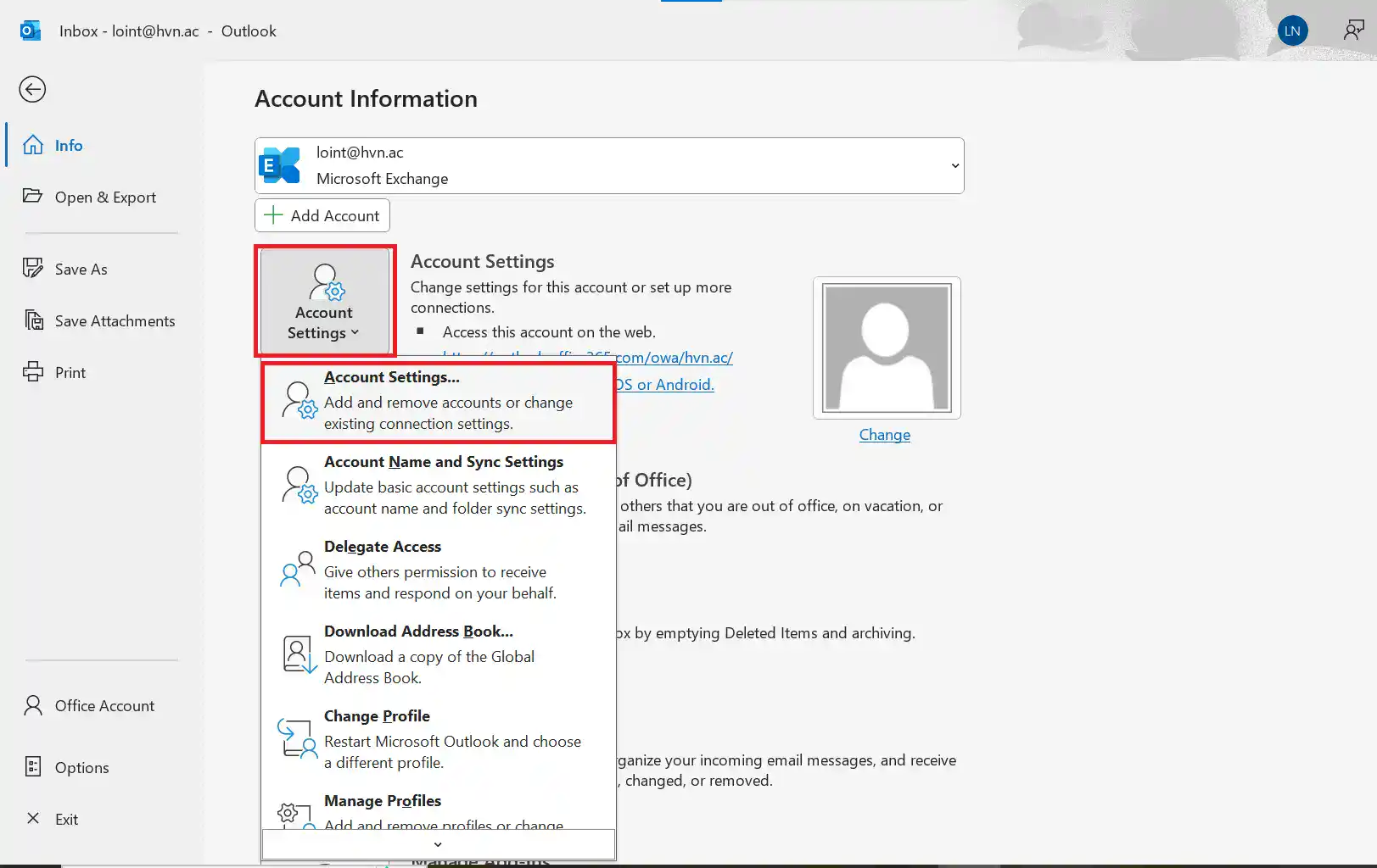outlook không gửi được mail - Hình 5