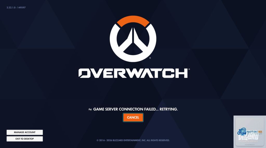 overwatch bị lỗi server