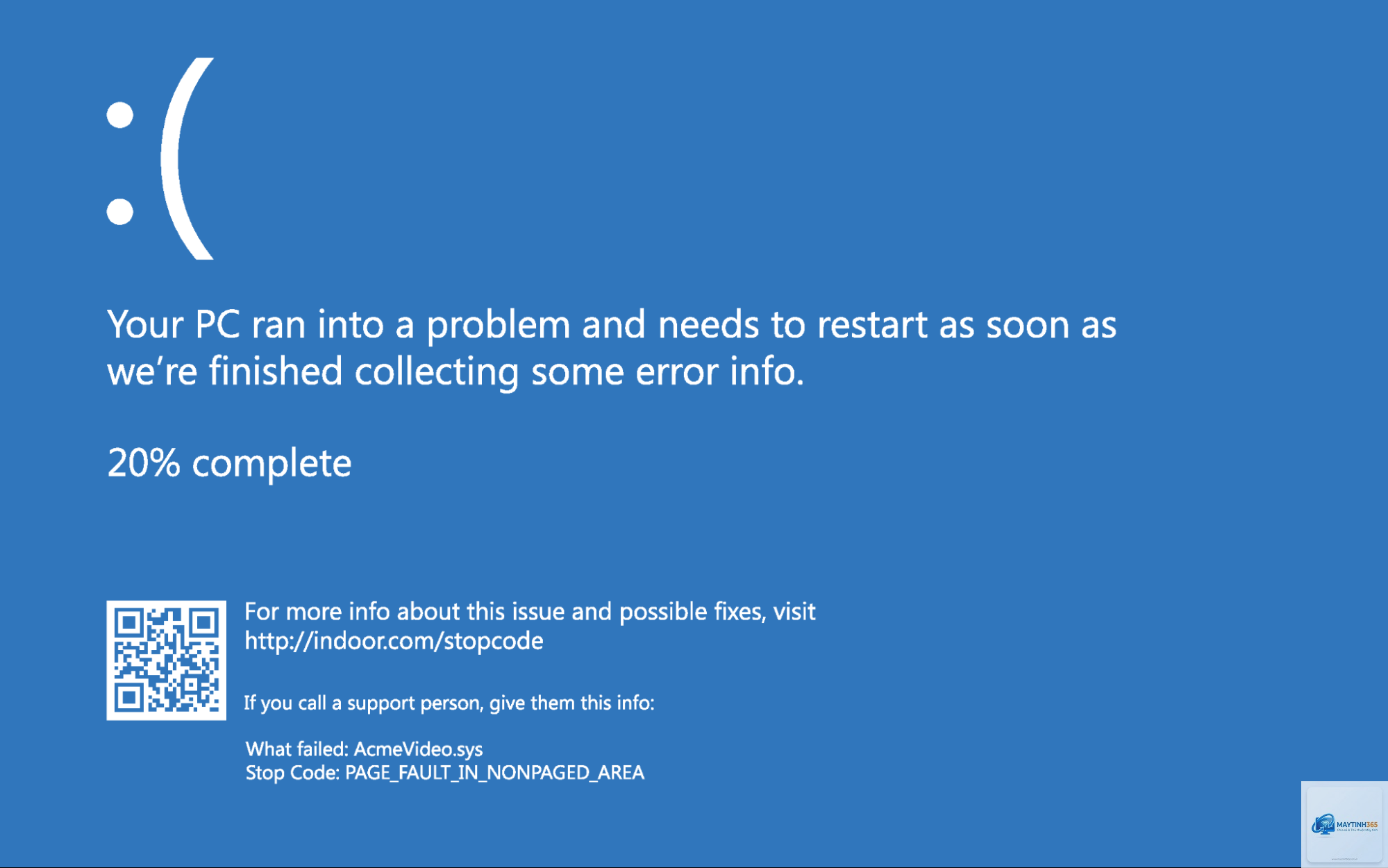 page fault in nonpaged area windows - Hình 1