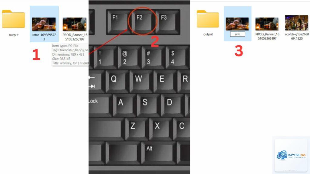 phím tắt đổi tên file