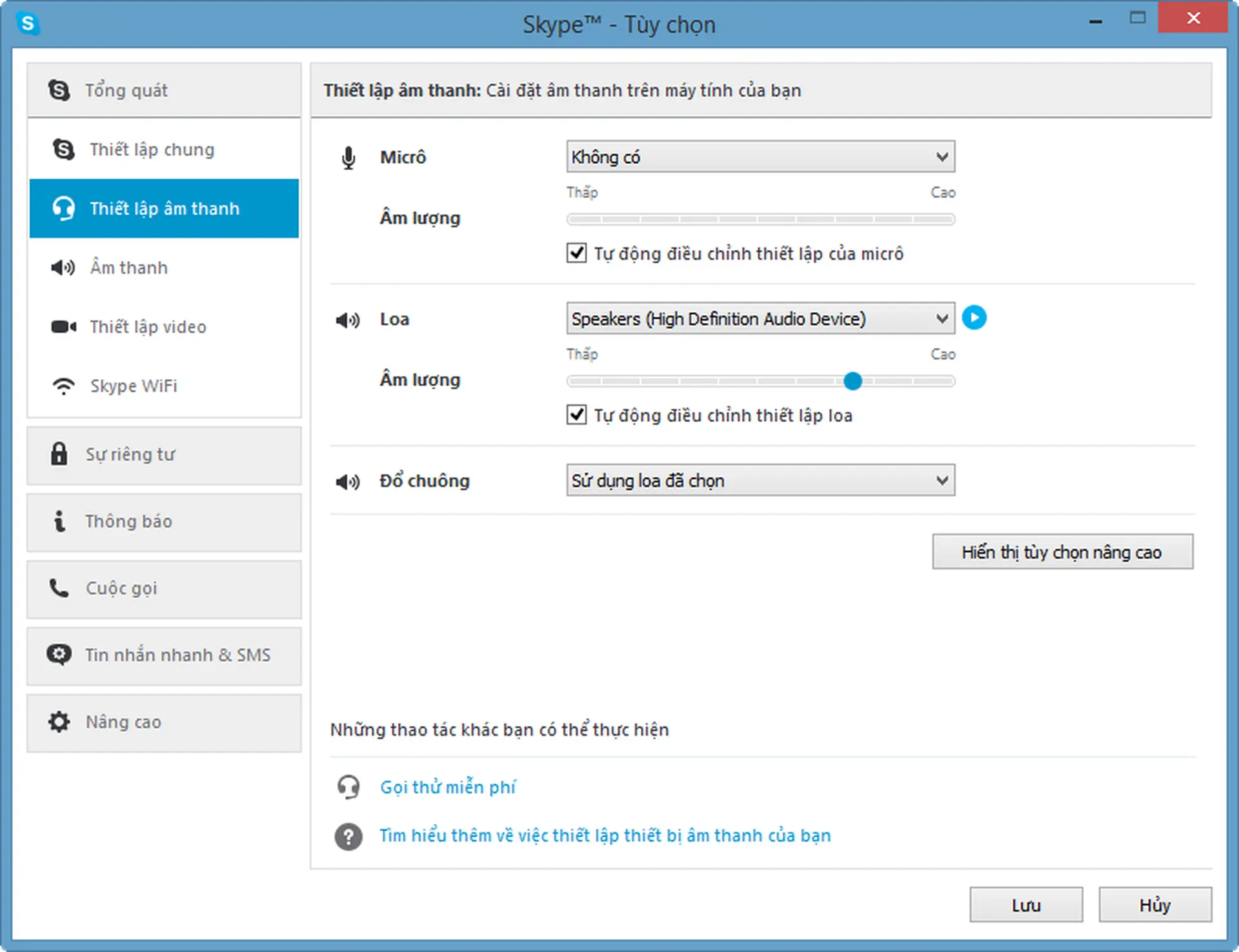 skype không gọi được - Hình 3