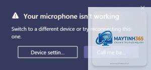 teams bị lỗi microphone