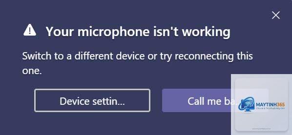 teams bị lỗi microphone