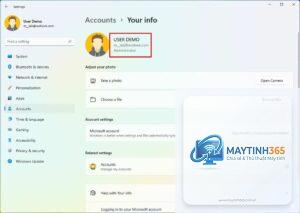 thủ thuật accounts settings windows 11