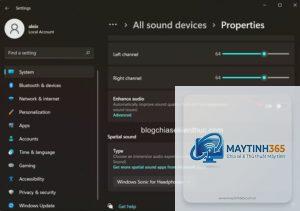 thủ thuật nâng cao sound settings windows 11