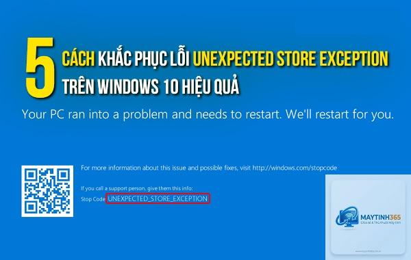 unexpected store exception là lỗi gì