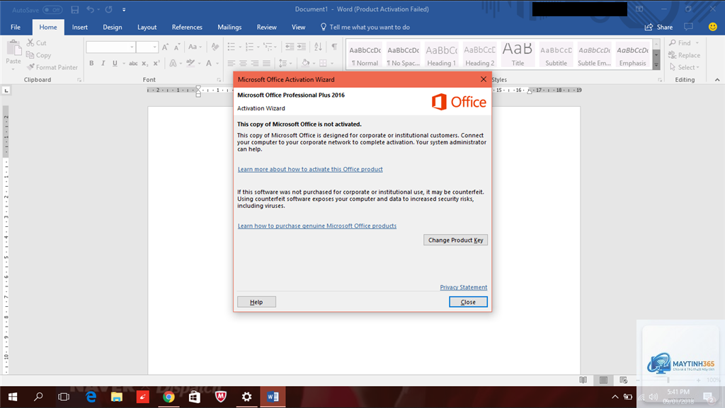 windows bị lỗi activation cách khắc phục