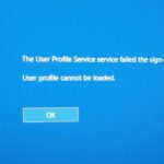windows bị lỗi user profile service failed