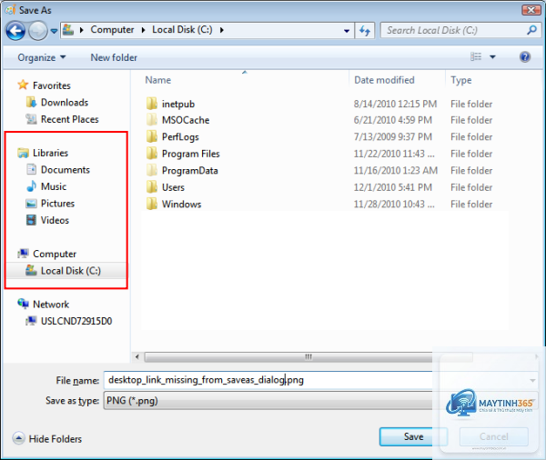 windows không hiện file desktop