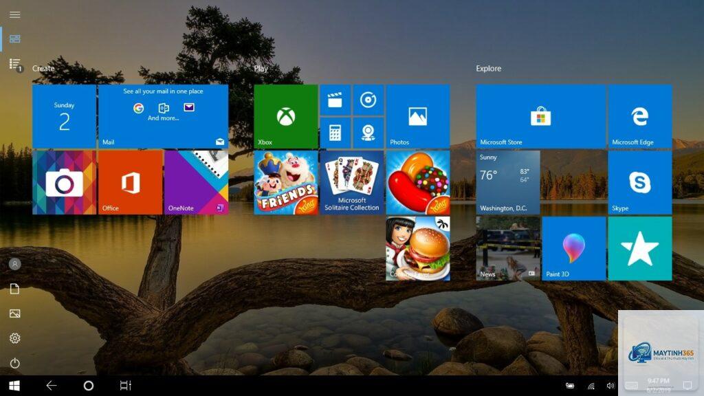 windows không hiện icon desktop