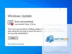 windows update bị lỗi cách sửa