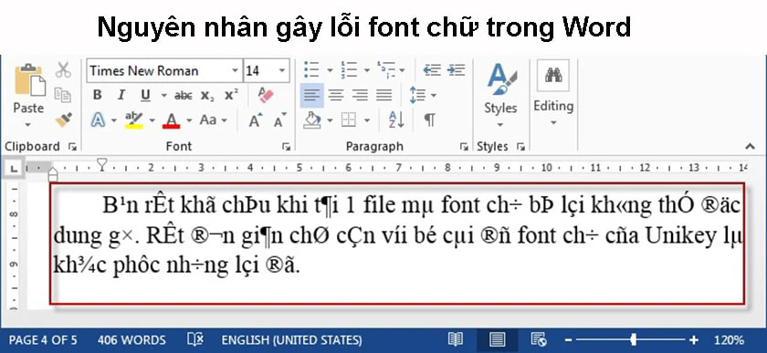 word bị lỗi font chữ - Hình 4