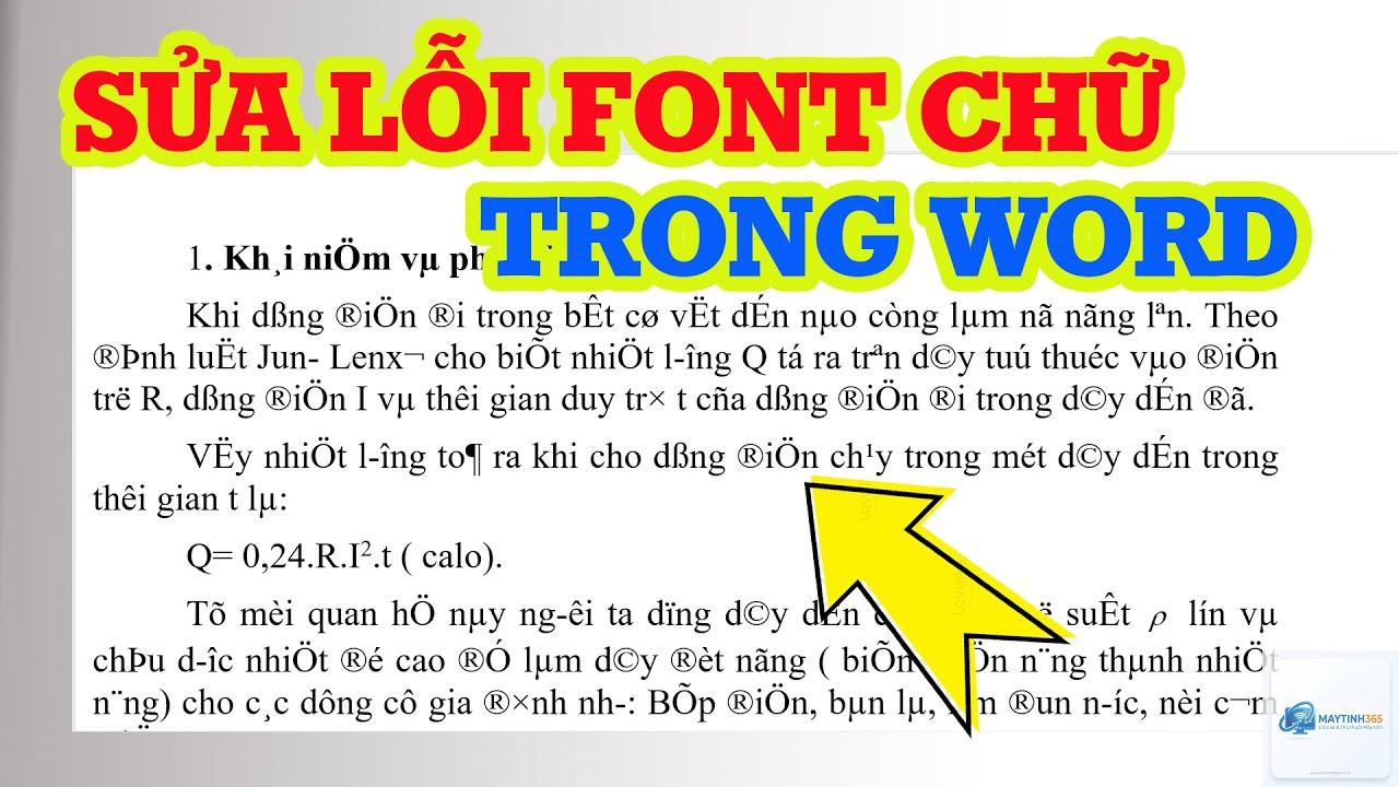 word bị lỗi font chữ - Hình 5