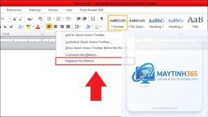 word bị mất thanh công cụ