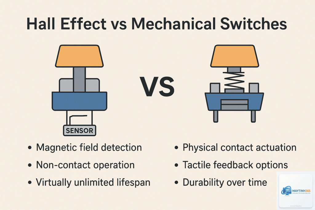 Bàn phím Hall Effect vs Mechanical