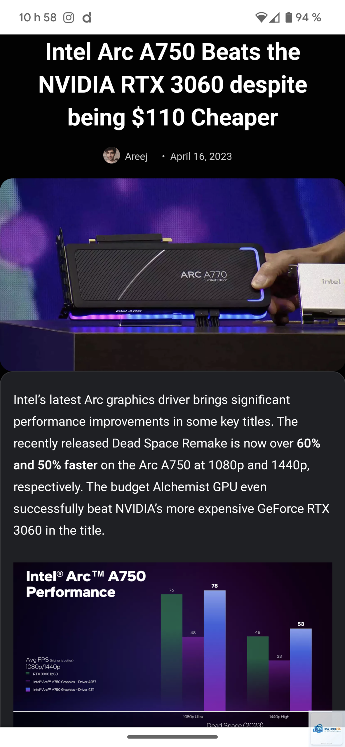 Intel Arc A750 vs RTX 3060 - Hình 5