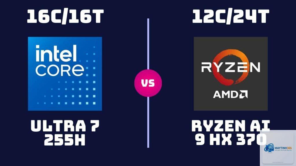 Intel Core Ultra 7 255H vs Ryzen AI 9 HX 370