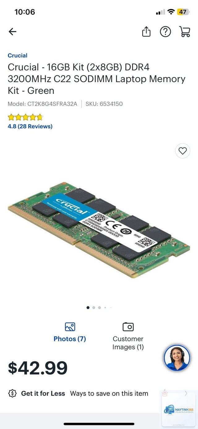 Laptop 16GB hay 32GB RAM - Hình 1
