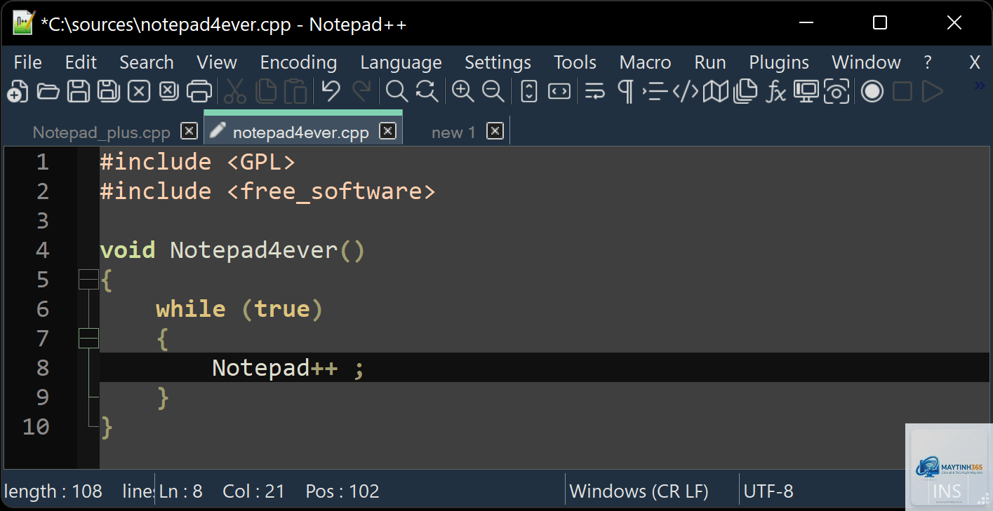 Notepad++ - Hình 1