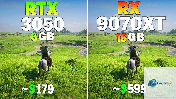 RTX 3050 vs RX 9070 XT