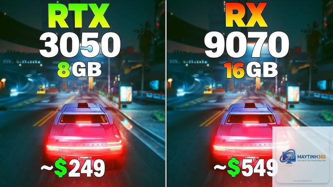 RTX 3050 vs RX 9070