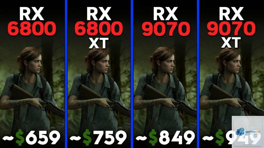 RX 6800 vs RX 9070