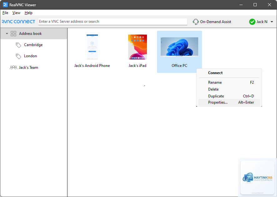 RealVNC Viewer - Hình 3