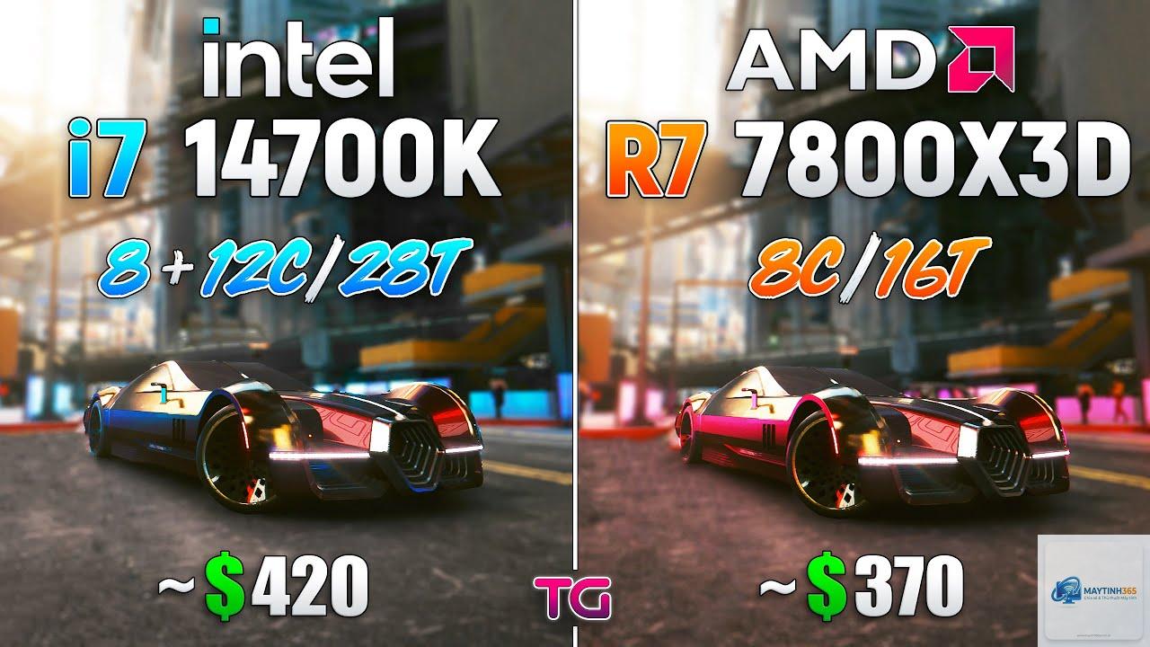 Ryzen 7 7800X3D vs i7 14700K - Hình 1