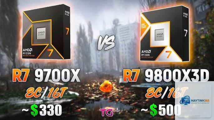 Ryzen 7 9700X vs Ryzen 7 9800X3D - Hình 1