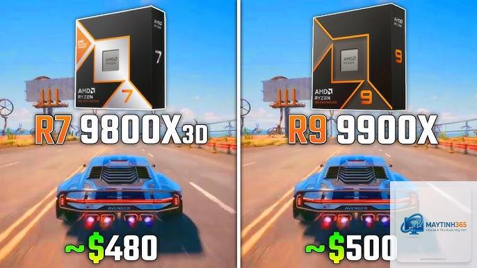Ryzen 7 9800X3D vs Ryzen 9 9900X