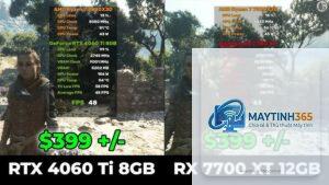 RTX 4060 Ti 8GB vs RX 7700 XT 12GB