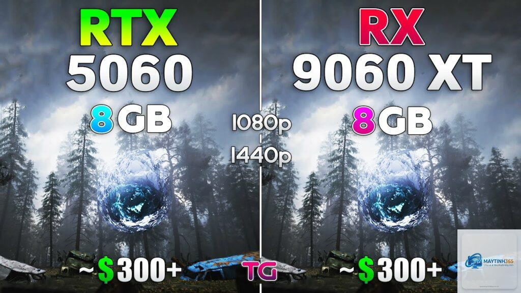 RTX 5060 8GB vs RX 9060 XT 8GB