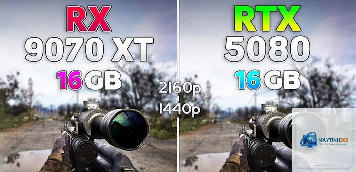 RTX 5080 16GB vs RX 9070 XT 16GB