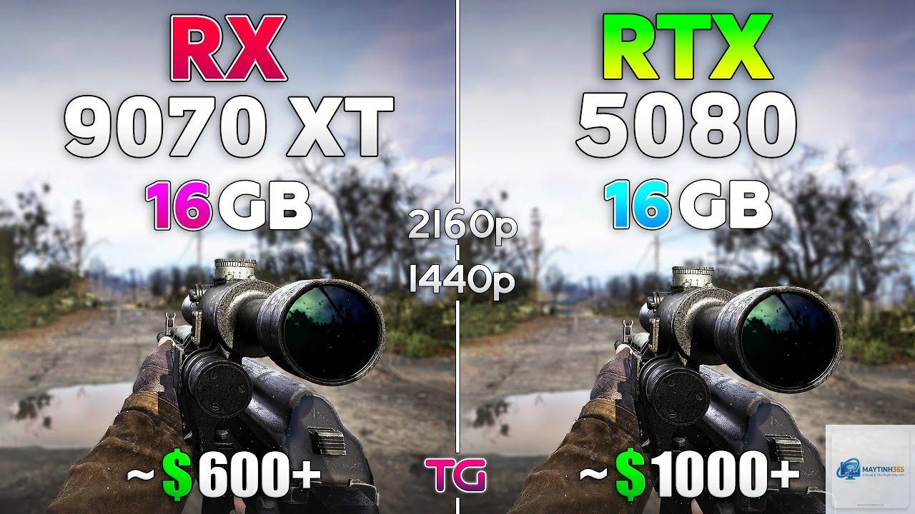 RTX 5080 vs RX 9070 XT FPS - Image 1